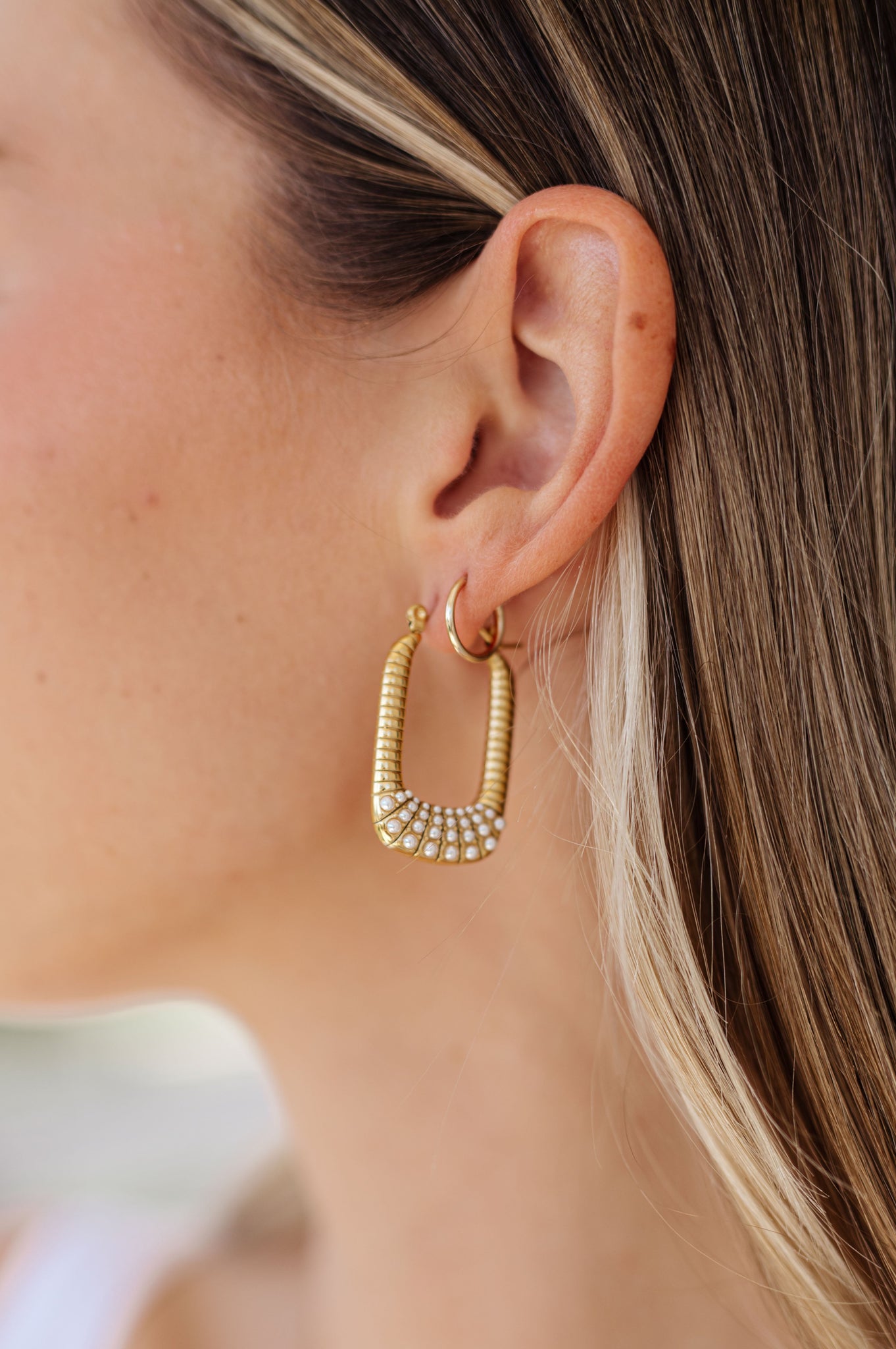 Drop Pearl Accent Earrings - Pecan Hill Boutique