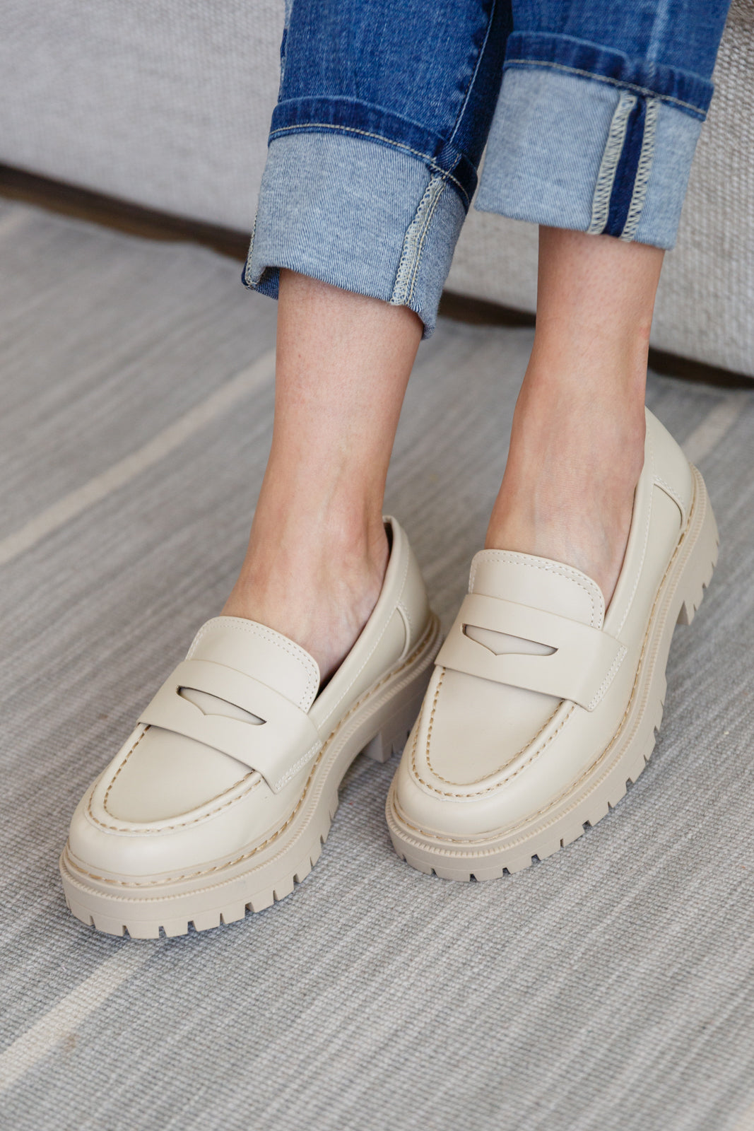 Penny For Your Thoughts Loafers in Bone - Pecan Hill Boutique