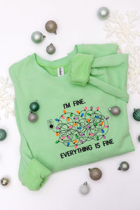 I'm Fine Embroidered Sweatshirt