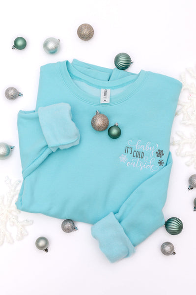 It's Cold Outside Embroidered Sweatshirt