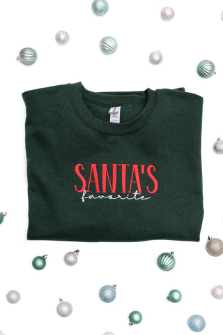 Santa's Favorite Embroidered Sweatshirt