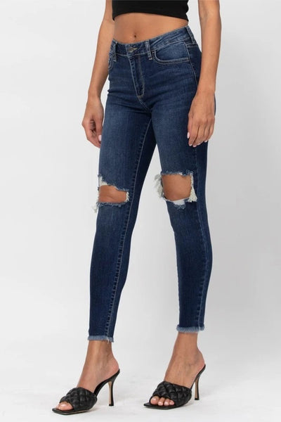 Cello Destroyed Knee Skinny Jeans - Pecan Hill Boutique