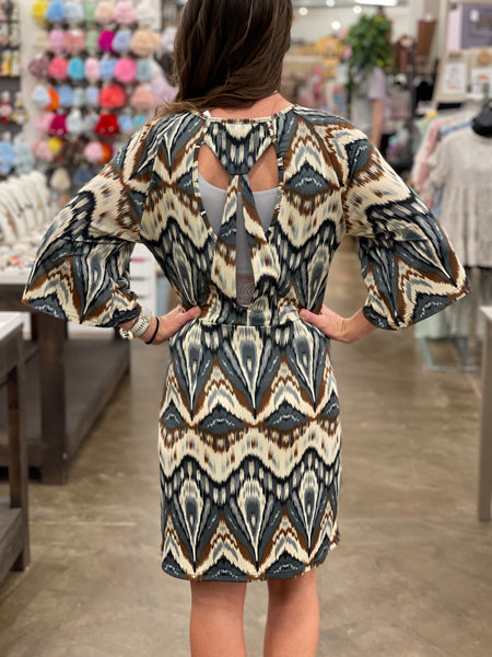 Graphite Cut-out Back Dress - Pecan Hill Boutique
