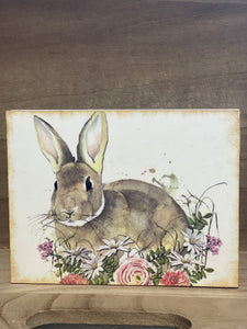 Wooden Bunny Plaque