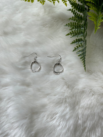 Silver Oval Earrings - Pecan Hill Boutique